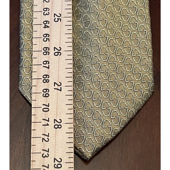 Lamberti Gold 100% Silk Men’s Neck Tie Made In Italy - Picture 5 of 9